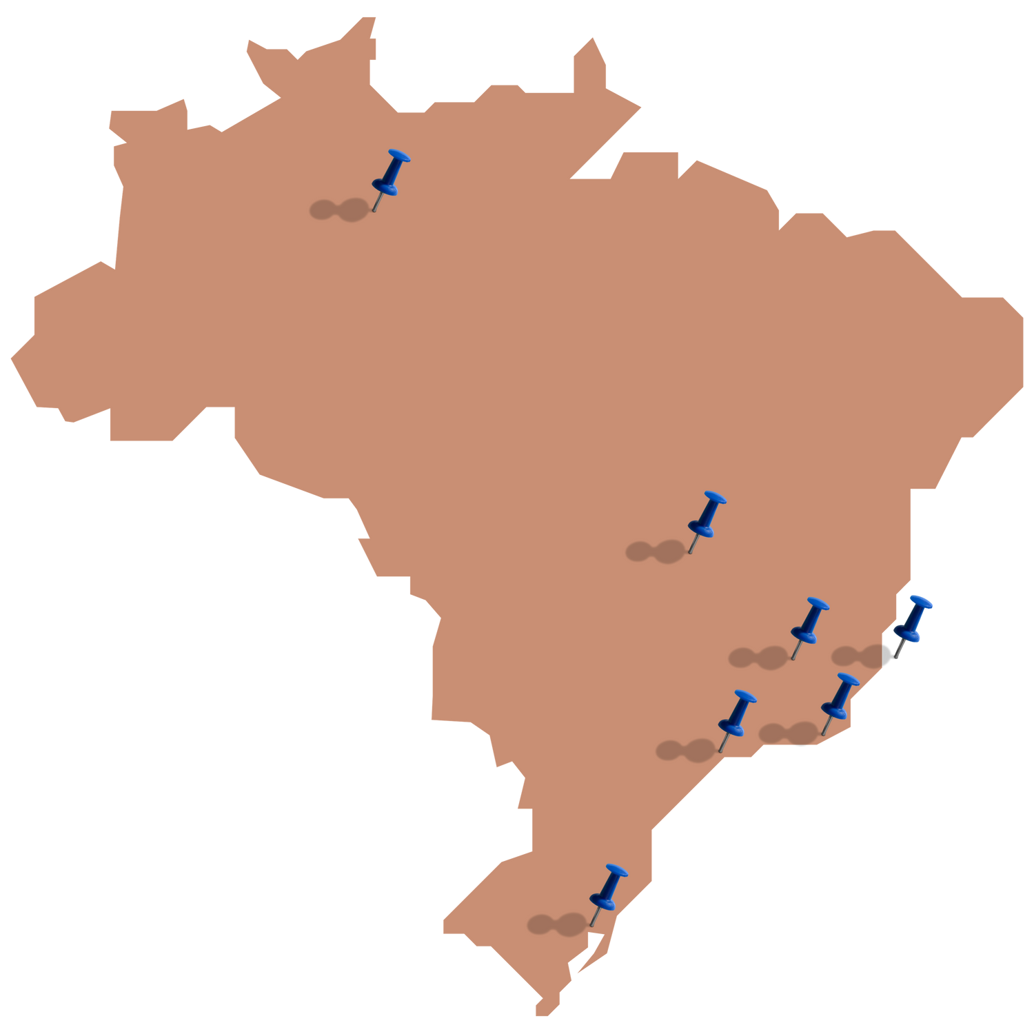 mapa pontos de venda kesser no brasil