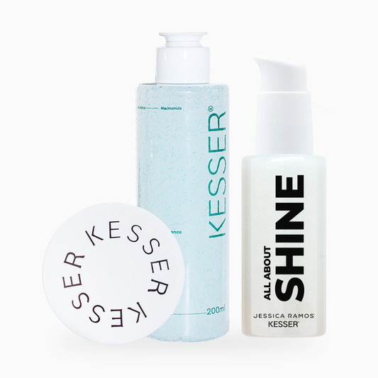 Kit Clean & Glow + All about Shine - cor sunshine (pérola)