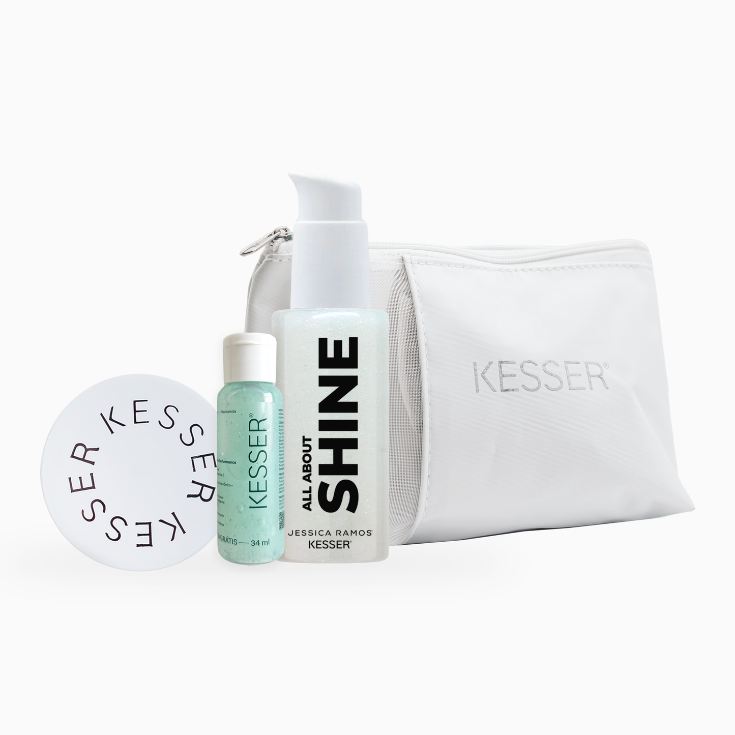 Travel Kit + All about Shine - cor sunshine (pérola)